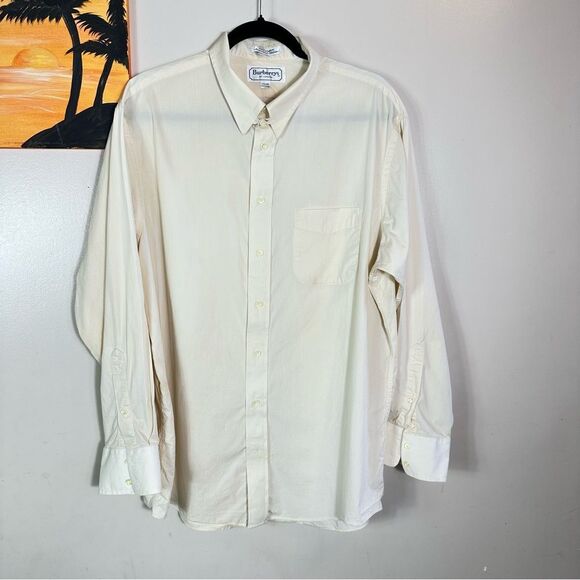 Burberry Cream Men's Shirt vintage - Picture 1 of 9